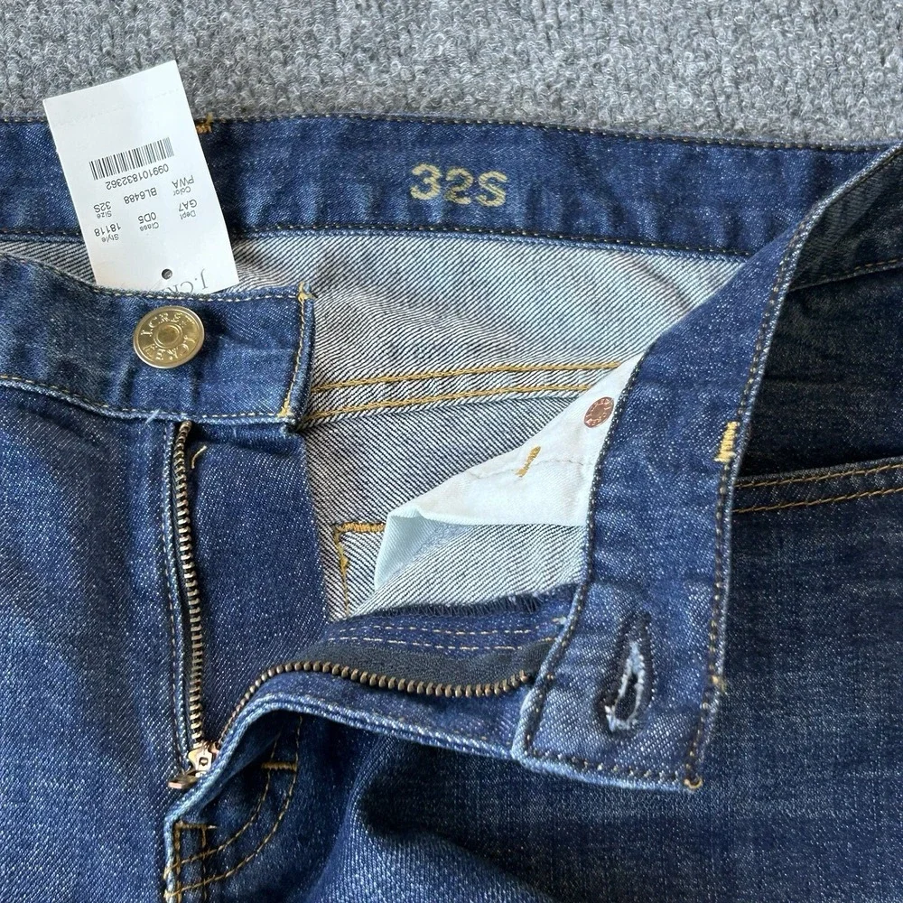 JCrew  Jeans Womens 32S Boot Cut Medium Wash Stretch Denim USA‎ Made 34x30 New